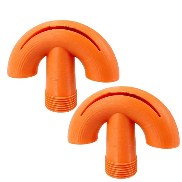 2 stk. 3/4\" gevind poolbeluftningsdyser - ABS springvandshoved til vandbevægelse og dekoration - Orange Orange
