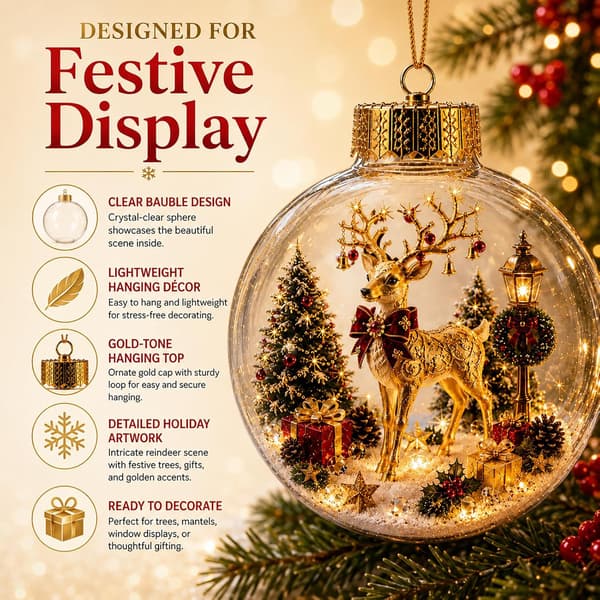 6/8 stk LED Julekugler med Varmt Lys, Lysende Julepynt til Juletræ, Hjem, Bord og Julefest E