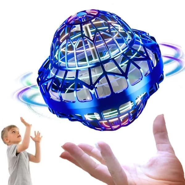 Flying Orb Ball – Mini Drone LED Toy with Boomerang Effect Purple
