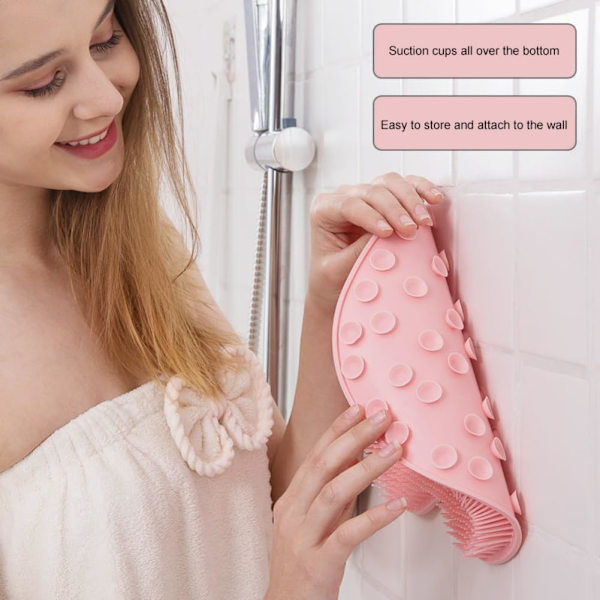 Fot- och ryggskrubbare för duschen Pink 2 Piece