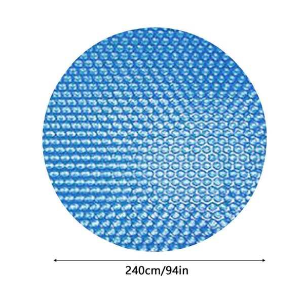 Rund solpoolöverdrag - Isolerande bubbelduk för poolspa, solvärme, avdunstningsreduktion - 240 cm Round-240cm
