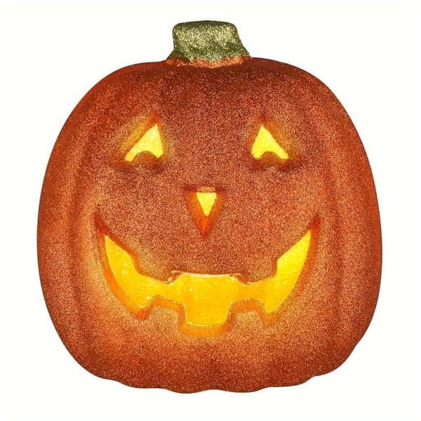 Halloween Dekorationslampe Stor Græskar – Batteridrevet Græskarlygte til Indendørs, Efterår & Fest