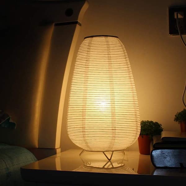 Japansk rispappersbordslampa - Mjukt varmt ljus för sängbord, sovrum och bord Style 2