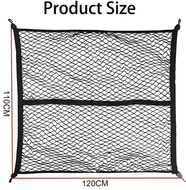 Strong Cargo Net 1.2 × 1 m – Elastic Storage Net for Pickup & Luggage