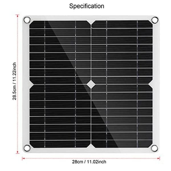 Moorle Solcellsdriven ventilationsfläkt 20W – Solar driven avluftsfläkt för växthus och takventilation