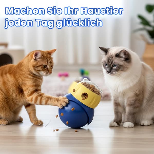 Aktiveringslegetøj til Kat – Intelligenslegetøj med Godbiddispenser til Indekatte Pink