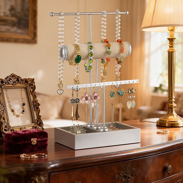Smyckesställ, Örhängeshållare, Halsband, Armband, Klocka & Ring Displayställ