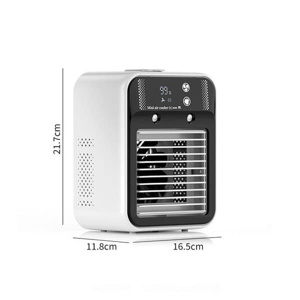 Mini Aircondition med Blæser og Spraybefugtning – Trådløs, USB Bærbar Luftkøler til Kontor og Hjem