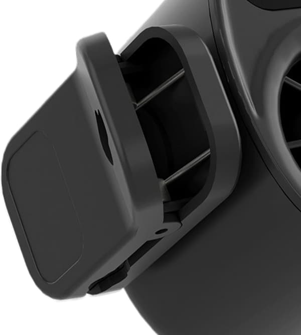 Halvleder køleclipsventilator, USB genopladelig, 100 hastigheder, 360° justerbar, bærbar køleventilator White