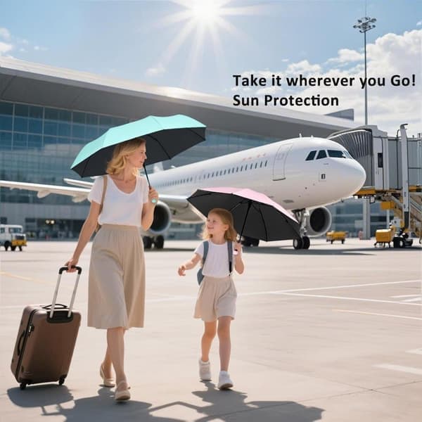 Automatic Folding Umbrella with UV Protection – Compact Windproof Umbrella for Sun & Rain grön