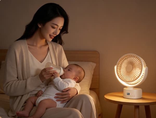 Blæksprutte Cirkulerende Køleventilator 100 Hastighed Clip-On Oscillerende Ventilator LCD Display Timer Klapvogn Camping Skrivebord Hængende Bærbar Ventilator Khaki