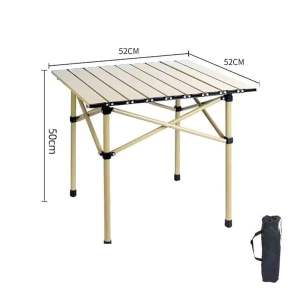 Foldable Camping Table - Lightweight & Portable Table for Camping, Picnic, and Outdoor Use Khaki