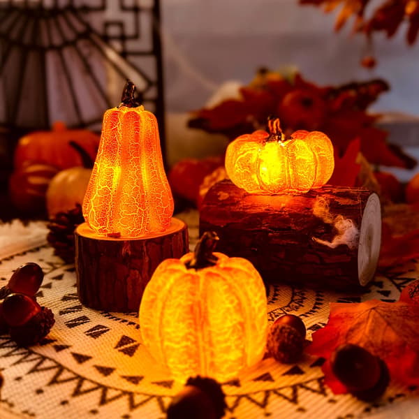 3 kpl LED-kurpitsavalosarjoja, Halloween-koriste, syksyn sisustus