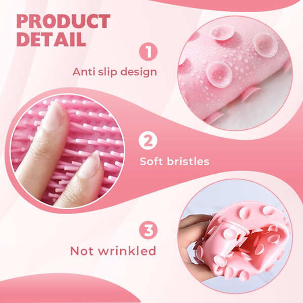 Fot- och ryggskrubbare för duschen Pink 1 Piece