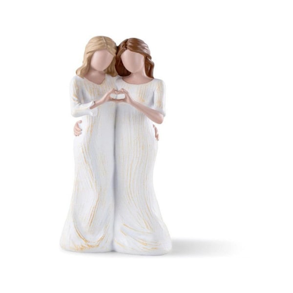 "Mamma och Dotter" Skulptur i Resin – Perfekt Present till Mors Dag, Födelsedag & Inredning