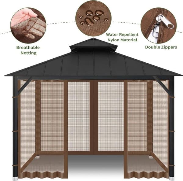 Mosquito Net for Garden Gazebo, Universal Replacement Mosquito Net for Gazebo