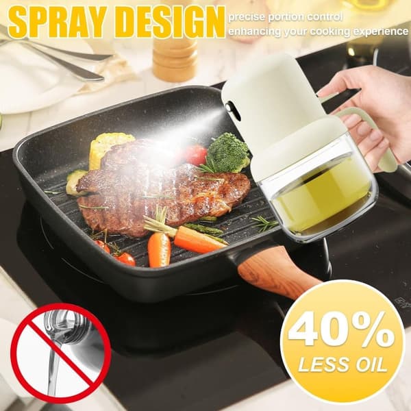 Sprayflaske til olie/eddike 180 ml Beige