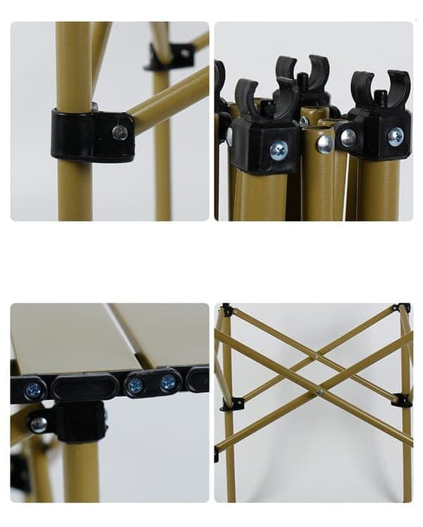 Foldable Camping Table - Lightweight & Portable Table for Camping, Picnic, and Outdoor Use Khaki