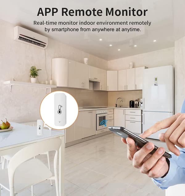 1/2/4-pakning WiFi Termometer Hygrometer Innendørs – Smart Temperaturmåler med App, Alexa & Google 2-Pack