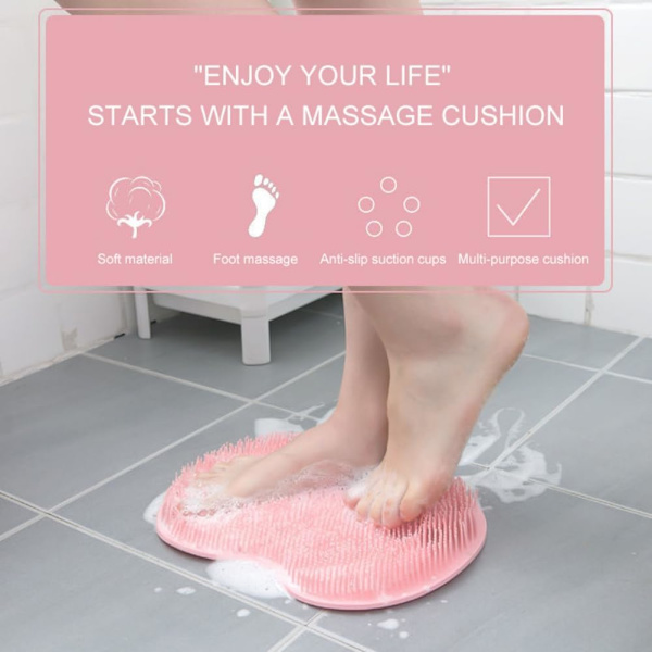 Fot- och ryggskrubbare för duschen Pink 2 Piece