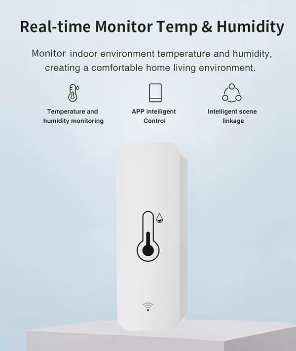1/2/4-pakning WiFi Termometer Hygrometer Innendørs – Smart Temperaturmåler med App, Alexa & Google 2-Pack