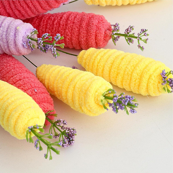 Easter Decoration Carrot Picks 6-Pack – DIY Easter Ornaments for Bouquets, Easter Trees & Tables, Spring Party Decor Home B