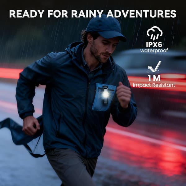 Sofirn ST10 Rechargeable LED Flashlight, 1000 Lumens, 660nm Red Light, USB-C, Magnet and Pocket Clip
