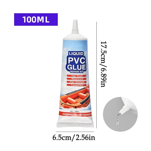 100 ml/50 ml PVC-reparationslim, vandtæt klæbemiddel til poolforinger, oppustelige genstande, rør og udendørsudstyr 50ml