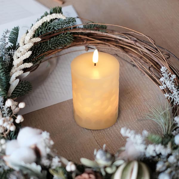 3-pack Flameless LED Candles with Color-Changing Lighting, 3D Flickering Flame, Remote Control, and Real Wax