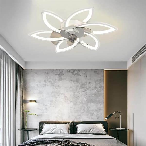 Dimbar LED Takvifte, Ø78 cm, 3 Lysfarger, Fjernkontroll og App, 6 Hastigheter, Timer White