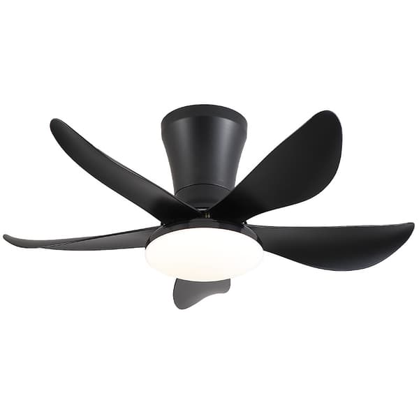 Ceiling Fan 30 Inch with Remote Control, Dimmable and Reversible Ceiling Fan with Quiet Operation for Bedroom Black