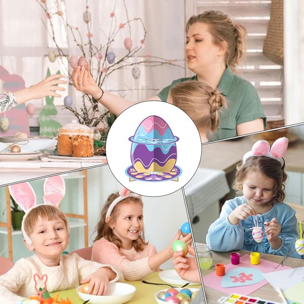 Rustic Easter Egg Tray for the Table - Easter Decorations and Party Supplies, Perfect Centerpiece for Kitchen and Party