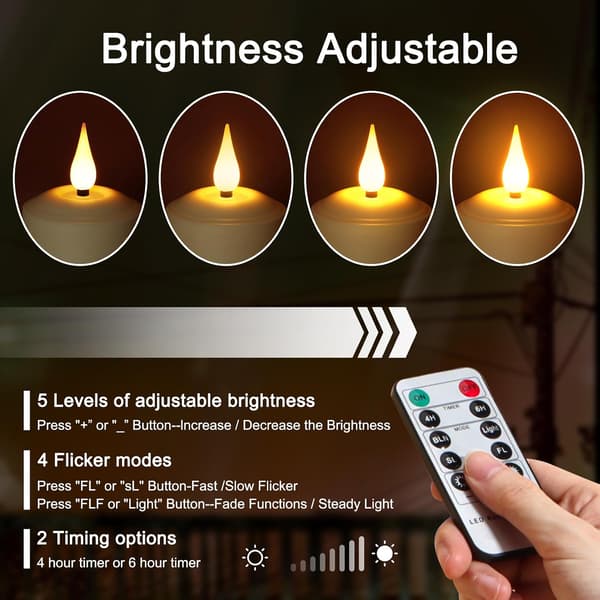 Flameless LED Pillar Candles, Rechargeable with Remote Control and Timer, Classic Design for Christmas and Halloween 9-S+M+L