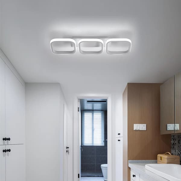 78 cm Diameter Moderne LED Loftlampe - 32W 6000K Hvidt Lys, Flush Mount til Stue