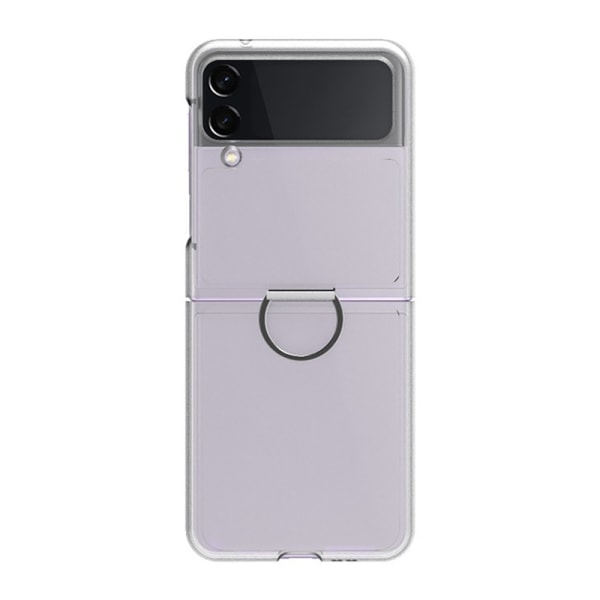 TG Samsung Galaxy Z Flip 3 - Praktiskt Tunt Skal med Ringhållare Transparent