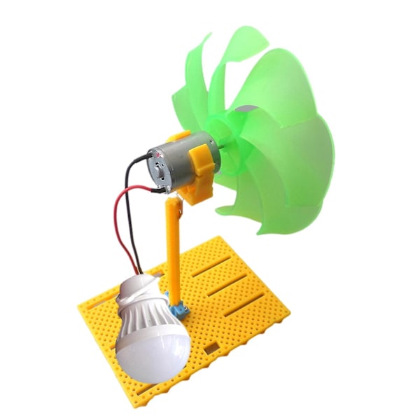Bedste DC Mini Vindgenerator Vindmølle 12cm Vindmølle Led Diy Undervisningsmodel Kit