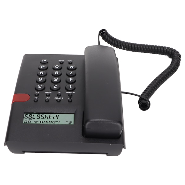 K010A-1 Telefon med sladd, nummerpresentationsfunktion, handsfree-samtal, fast telefon för hemmakontor och hotell