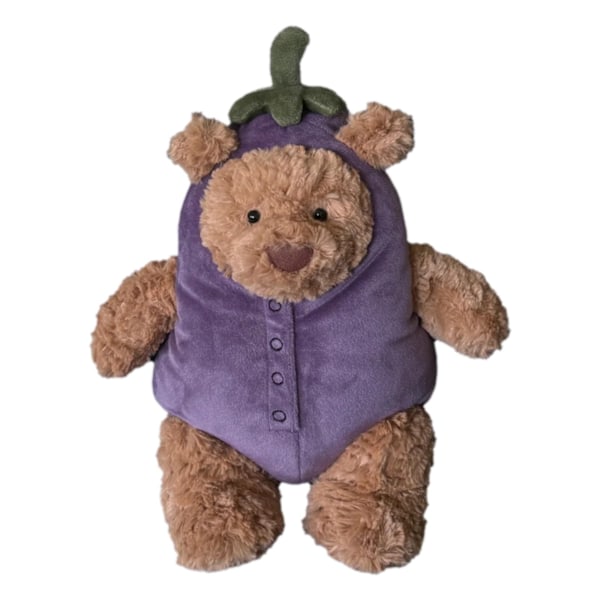 Jellycat Bartholomew Bear Aubergine Blød Udstoppede Krammebamse|35,5 cm |2025 Valentinsdags Gaveidé Sød Plysdukke Udstoppede Legetøj Boligindretning Gaver