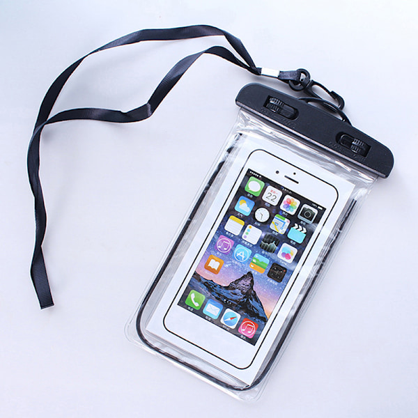 Svømmevesker Vanntett telefonveske Vanntett bag Black