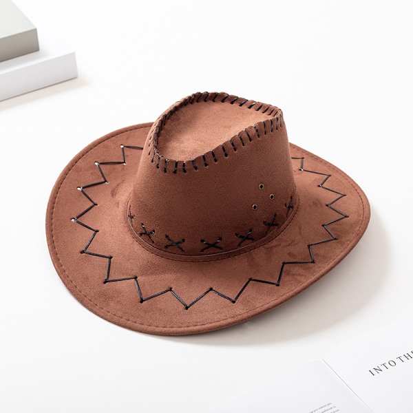 Cowboy Cattleman Hatt för Barn Barnkalas Kostym (Brun