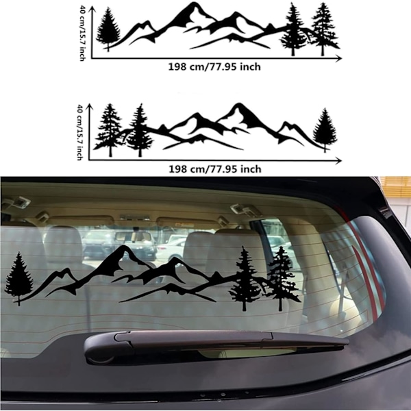 2 KPL Auton Tarrat Auton Sivupeilin Tarrat Auton Tarra Vuoristo Tarra Puu Metsä Vinyyli Graafinen Sarja Matkailuautoon Asuntovaunuun