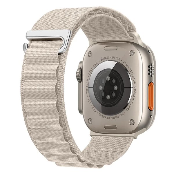 Alpine Loop Nylonarmband för Apple Watch 49mm 42mm 44mm 45mm 41mm 40mm 38mm Rem för iWatch Series Ultra 2/SE/9/8/7/6/5/4/3 Starlinght Starlinght Starlight 38mm 40mm 41mm