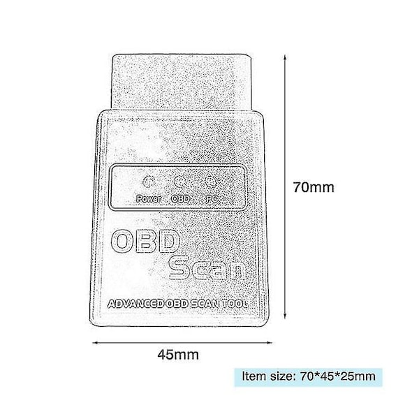 ELM327 OBD2 Mini Bilscanner Bluetooth Værktøj