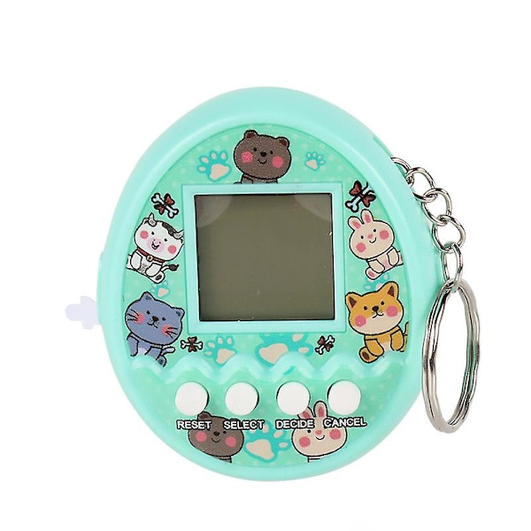 TAMAGOTCHI Elektroniska Cyber Husdjur Retro Leksaker Virtuellt Spel Nostalgisk 90-tal Nyckelring (ZYH) Green