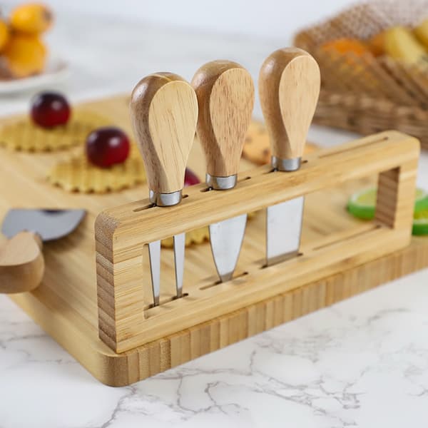 Skärbräda i bambu | Bröd-, ost- och grönsakshackbräda **Ostbricka Cheese Board