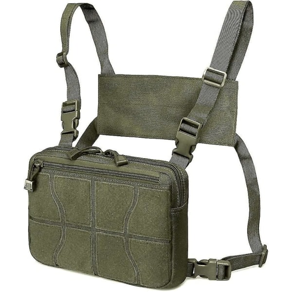 Recon Kit Bag, Tactical Combat Chest Pack Molle Väst Väskor Front Pouch Camouflage