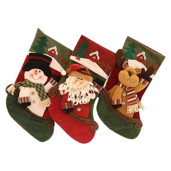 Julstrumpor Presentpåsar Julklappstillbehör Julstrumpor{yh}