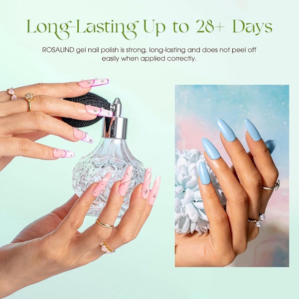 UV nagellack Pastell 6 färger för vår sommar