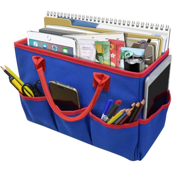 Skrivebordsmappe og opbevaringsarrangør, Fundamentals Art Organizer Opbevaring Craft Tote Taske til kontor skrivebord organisere, Makeup opbevaringspose med Han