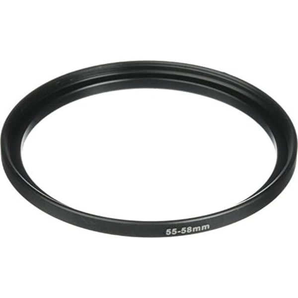 55-58 mm metall Step-Up Ring Adapter för kamerafilter och linser